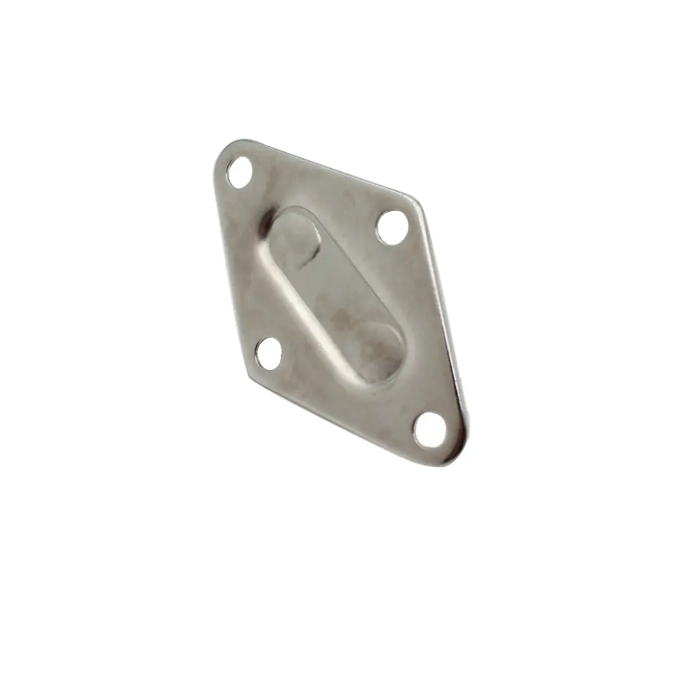 5/6/8/10MM Marine Grade SUS316 Stainless Steel Diamond Pad Eye Plate with or without Ring for Boat Yacht