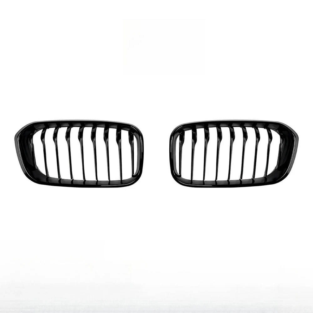 Untuk BMW Seri 1 F20 F21 LCI 2015-2019 Grille Depan Single Dual Slat Vertikal Stripe Mesh Modifikasi Eksterior Upgrade