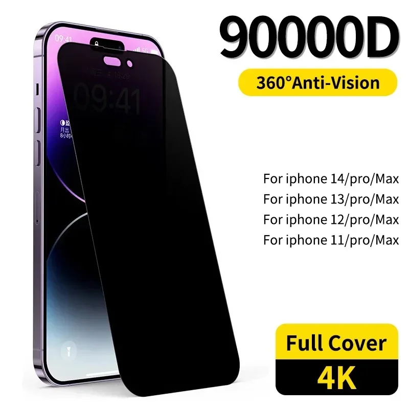 

Full Cover 360° Privacy Screen Protector For iPhone 14 Pro Max 11 Pro Anti-Spy Glass For iPhone 13 12 Mini 7 8 XS Max XR SE2022