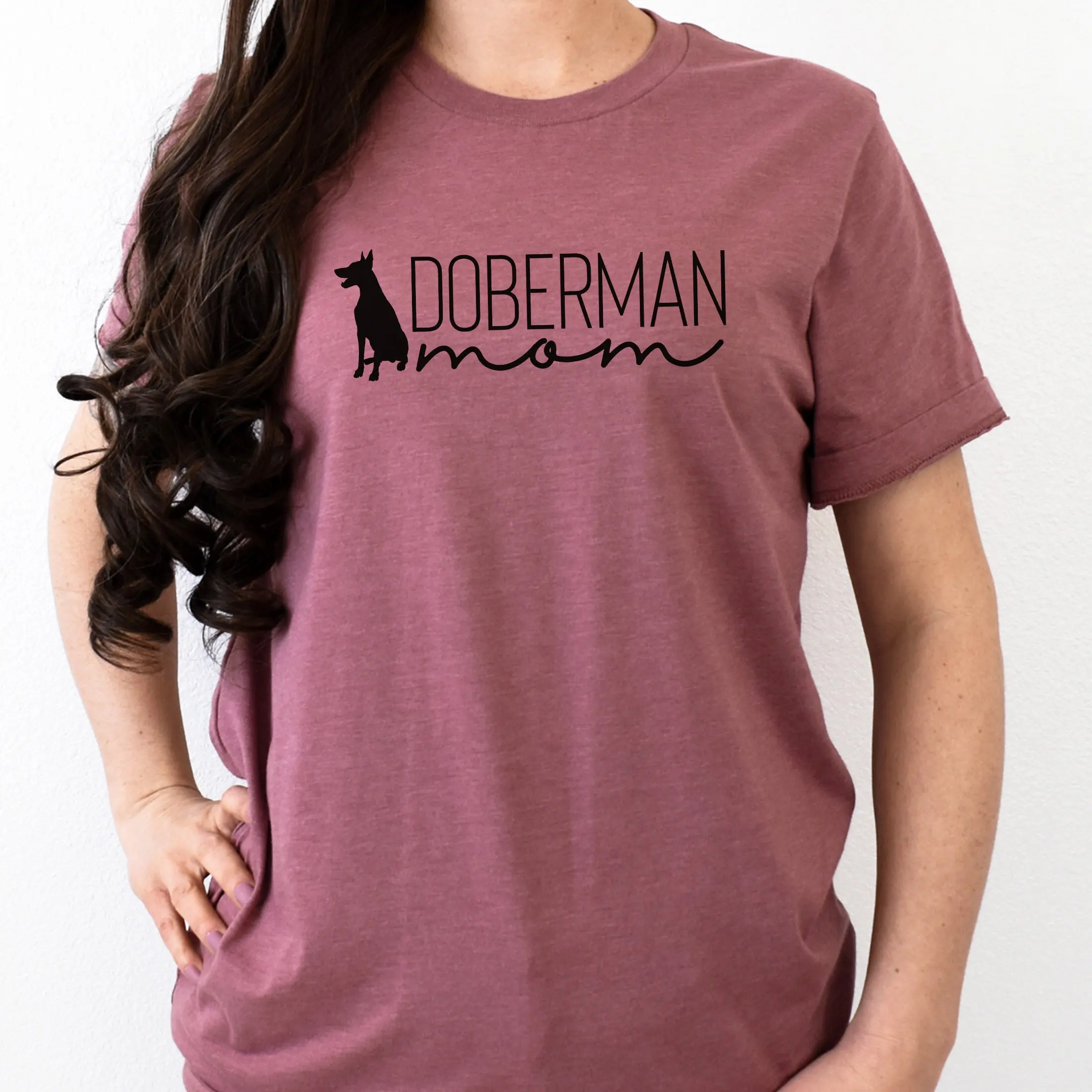 Doberman Mom T Shirt Custom Dog Mama For Dobie Lovers Owner Person Fur