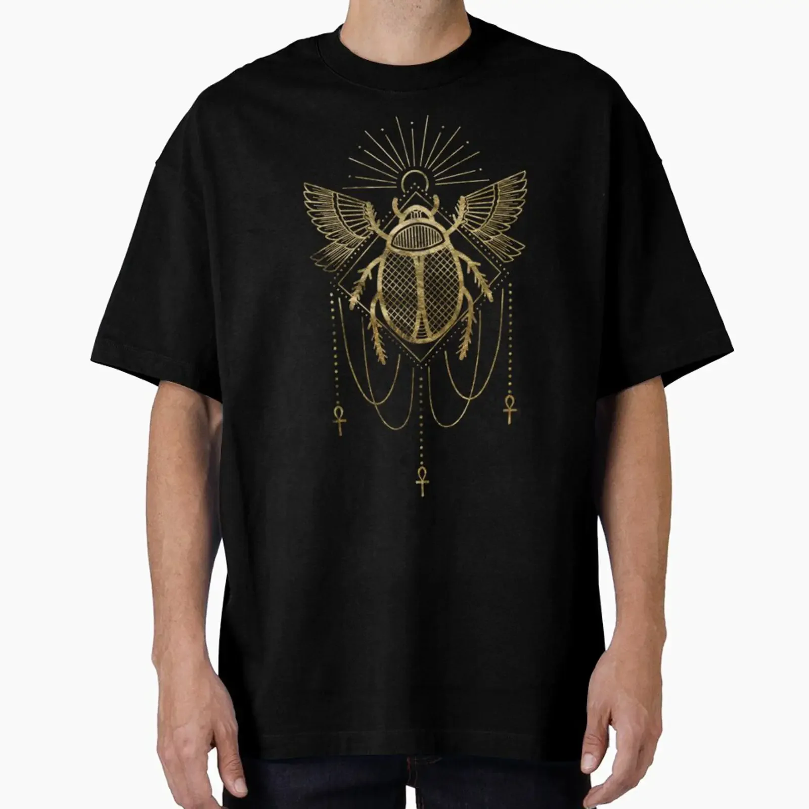 Egyptian Scarab designed and sold by radiantdark vintage Washed homme Stylish graphic Soft fashion Stretched Unisex Versatile