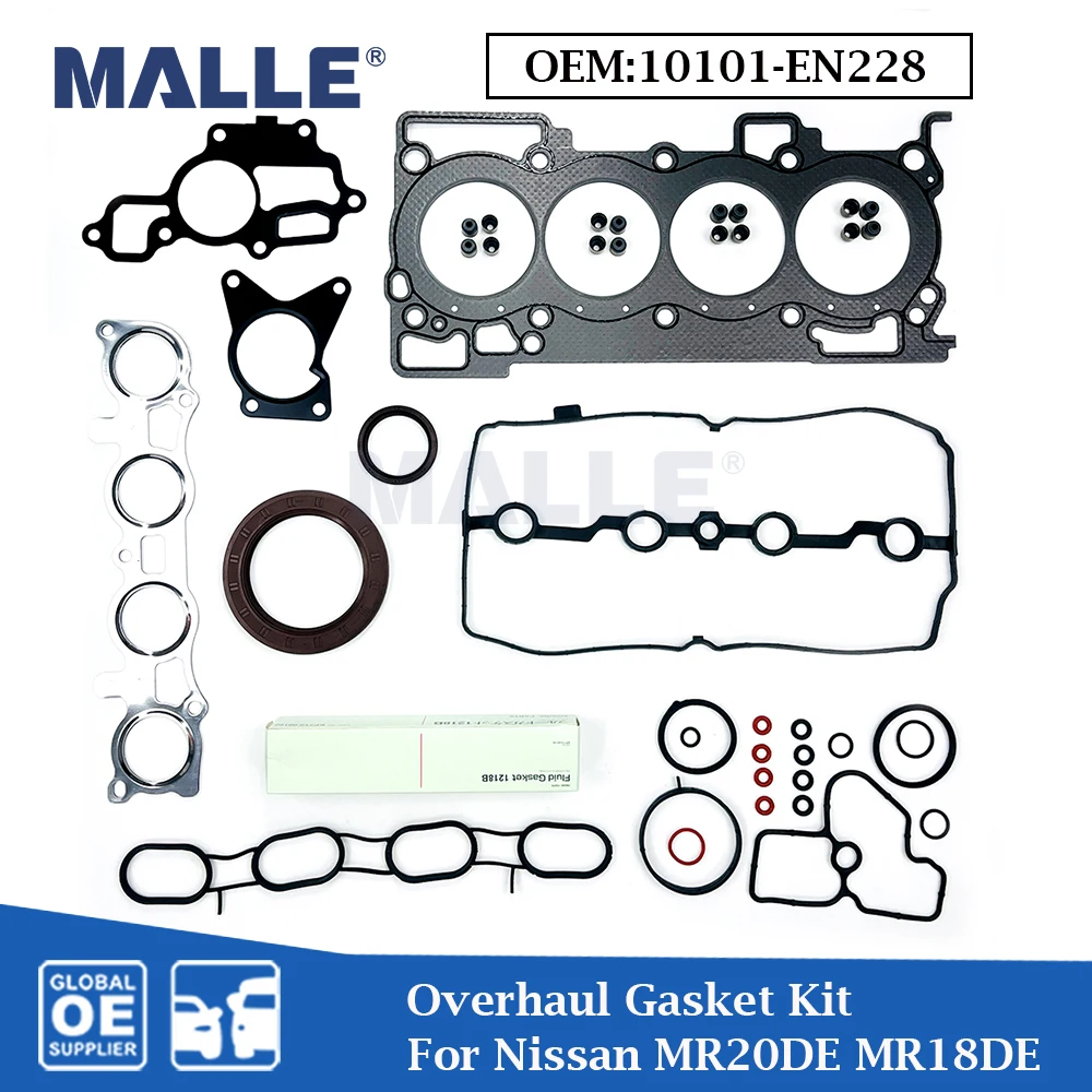 

MR20DE MR18DE Engine Full Overhaul Gasket Kit For Nissan QASHQAI DUALIS X-TRAIL TIIDA VERSA 1.8 2.0 Car Accessories 10101-EN228