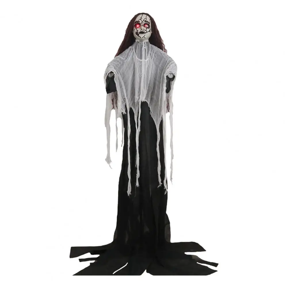 

Haunted House Bride Prop Halloween Ghost Bride Decorations with Sound Lights for Haunted House Prop Battery Operated Animatronic