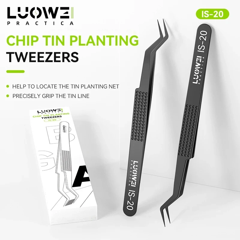 LUOWEI IS-20 Multifunctional High-Precision Flying Wire Tweezers for Welding BGA Chips & Steel Mesh Fixing Repair Tools