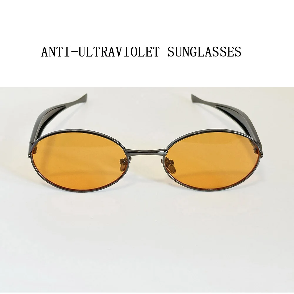 Neue Mode Oval Sonnenbrille Frauen Steampunk Gläser Vintage Sonnenbrille Luxus Dropshipping Lunette Soleil Femme Zonnebrillen Dames – Detail 11
