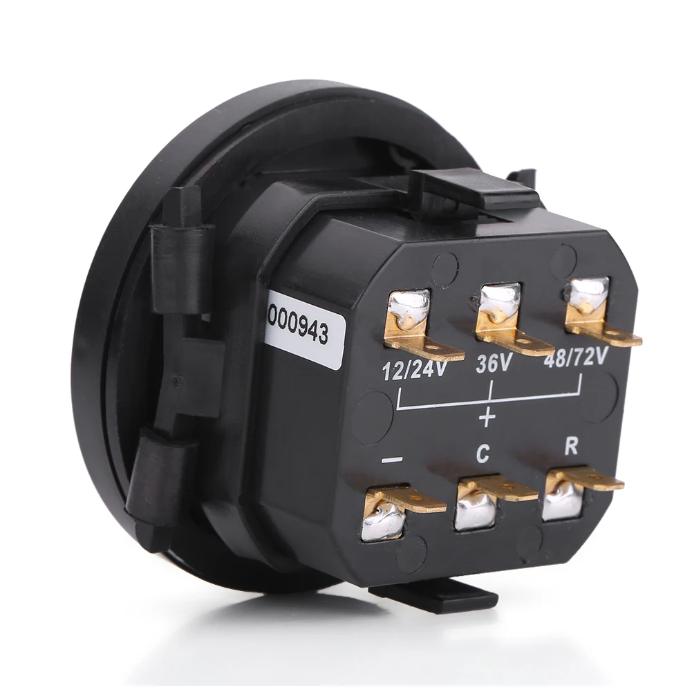 Battery Indicator LED Battery Indicator 12V/24V/36V/48V/72V LED Digital Battery Indicator Gauge with Hour Meter for Cart