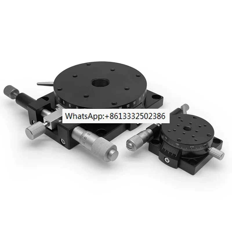 R-axis displacement platform φ 60/40 manual angle dial rotation fine adjustment mobile slide