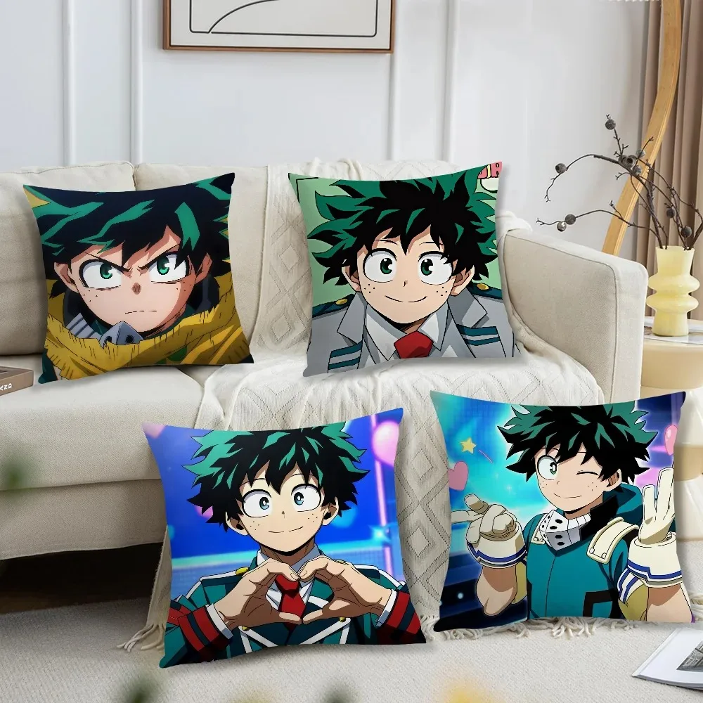 Anime M-My H-Hero Academia Izuku Midoriya cushion cover Living Room Headboard Office Bedroom Cushion Sofa Nap Time Pillow Case