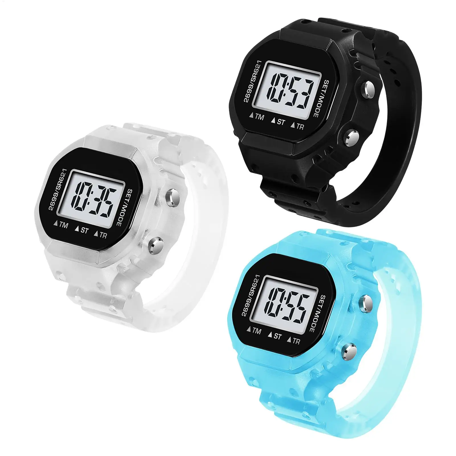 

Mini LED Watch Ring Wearable LED Hand Clock Small Square Digital Ring Watch Multi Functional Electronic Watch For Women Men