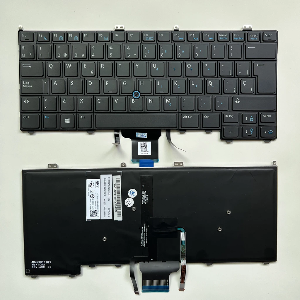 E7440 teclado espanhol para dell latitude 12 7000 e7440 e7420 e7240 laptop teclado retroiluminado sp v 141025 AK1 PK130VN2B15