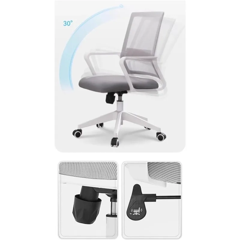 home.Computer Gaming Chair Ergonomic Mesh Rolling Work Swivel Task Chairs, Comfortable Lumbar Support for Home, Bedroom, Study,