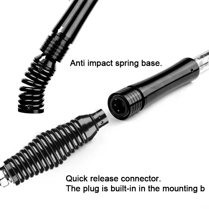 2Pcs Whip Light Spring Antenna Spring Mounting Quick Release Barrel Spring Base for Can-Am Maverick X3 for Atv Boat Offroad