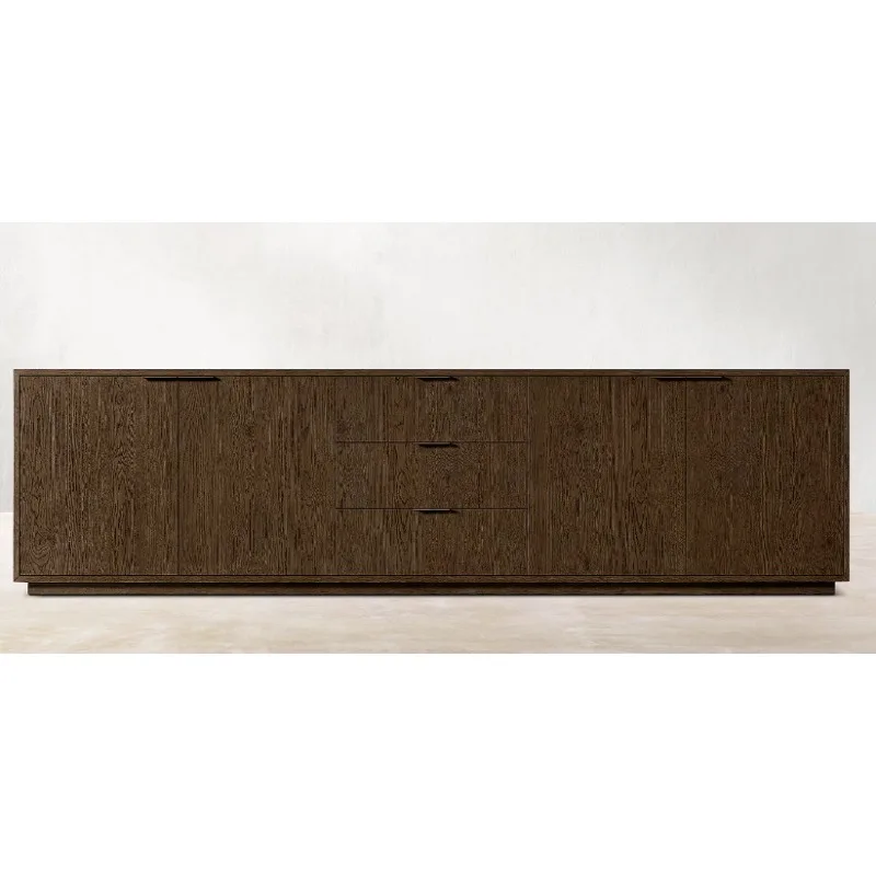 4 Doors with Drawer Media Console French Vintage Side Cabinet Locker