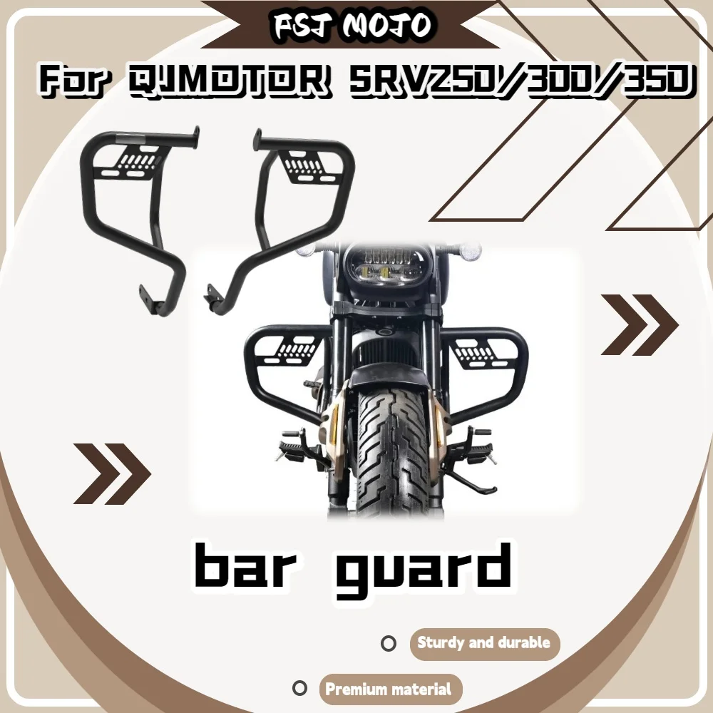 For QJMOTOR SRV250V SRV300 SRV350 Integrated Anti-Shock Protector Bar, Full Wrap Anti-Impact Bumper Fit Daily Leisure Riding