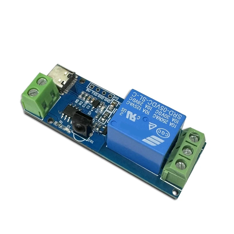 Remote Control inframerah modul Relay tunggal seperti ditunjukkan PCB + plastik mengunci sendiri mengetuk nyaman modul utilitas portabel