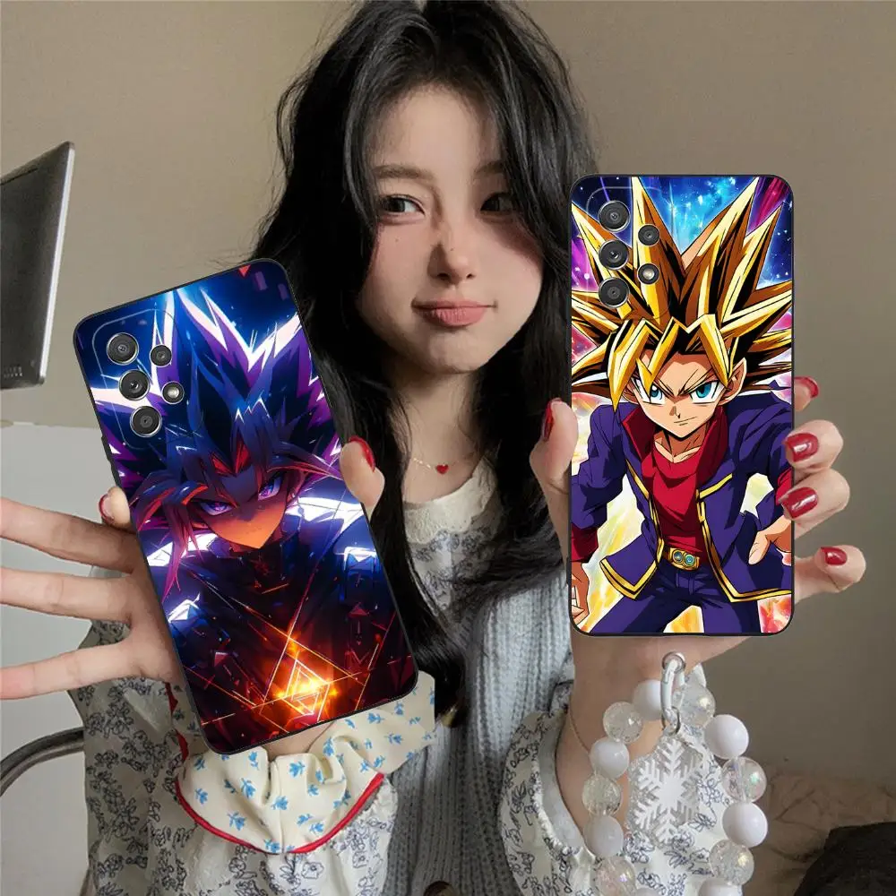 Yugioh يامي يوجي قضية الهاتف المحمول لسامسونج غالاكسي M55 54 42 35 34 33 32 23 22 15 14 13 12 F55 5G غطاء ملون جميل