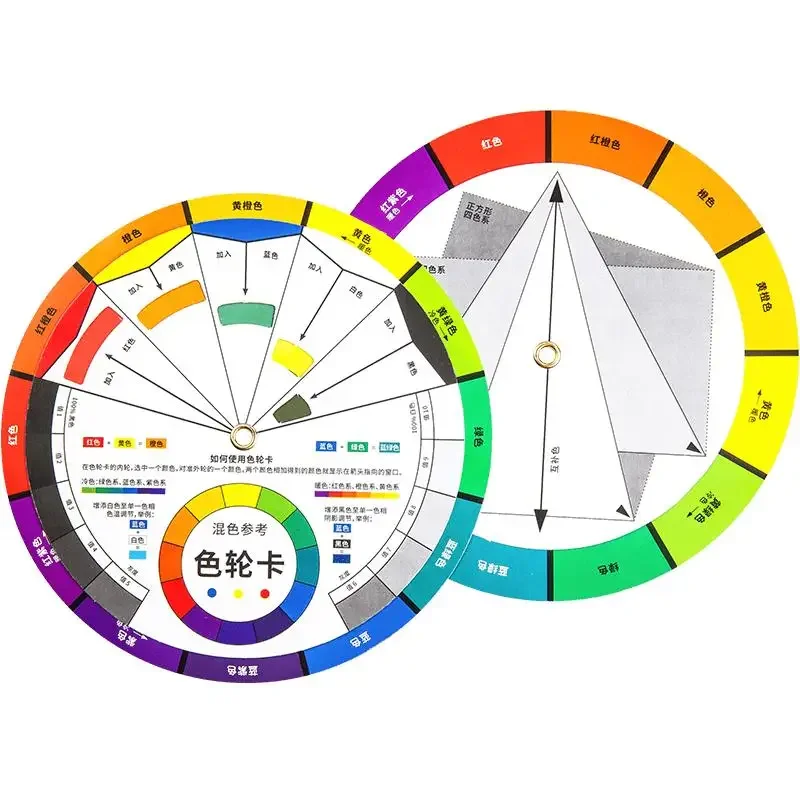 72 Colors Paper Card Wheel For Painting Circle Chromatic Eyebrow Painting Design Nails Professional Pigment Makeup Supplies