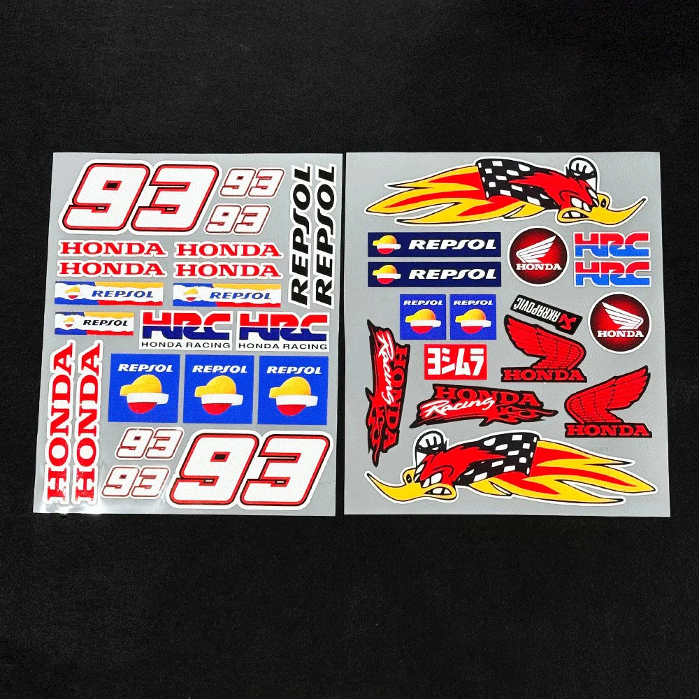 Motocross Graphic Sticker Set, Bold Racing Logo Decals, for Motorcycle Scooter ATV UTV Helmet Fairing Decoration Parts - view 2