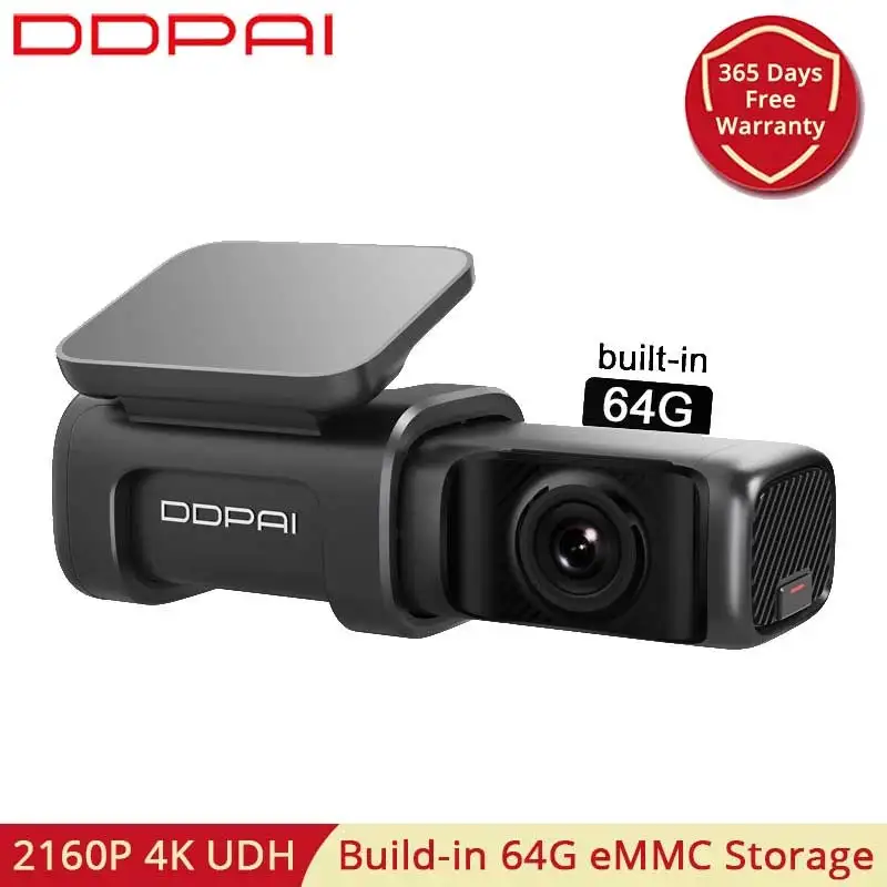 

DDPAI Dash Cam Mini5 4K UHD Car DVR Camera Recorder Car Dash Camera Recorder ADAS 64G eMMC built-in Storage GPS 5GHz Wi-Fi SR2.0