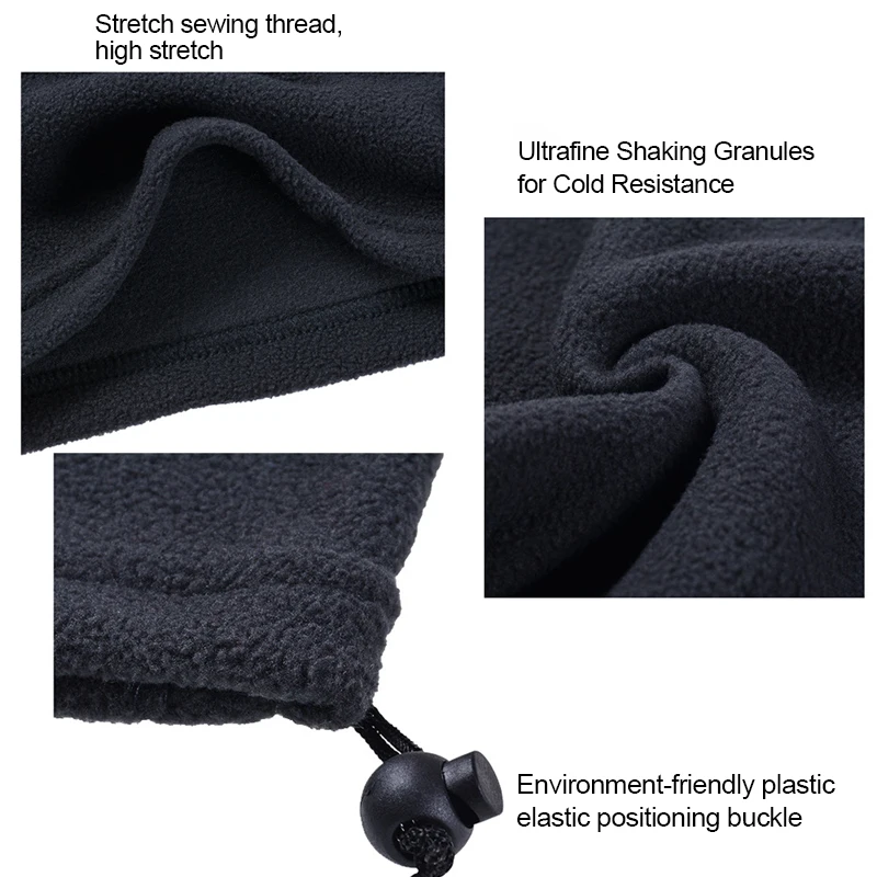 Polar Fleece Neck Scarf Winter Thick Cycling Headwear Bandana Fishing Skating Running Sport Scarf Face Mask for Camping Hiking