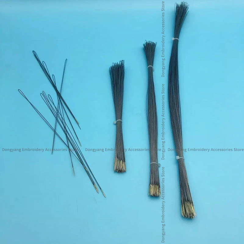 10PCS 21cm 45cm Threading Needle Hardened Reinforced Steel Wire Hook Needle Thread Needle for Tajima High-Speed Towel Embroidery