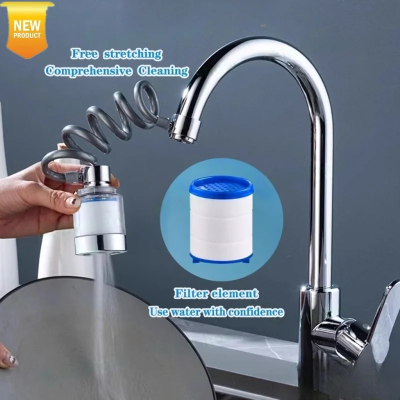 Neue Küche Anti-Spritzwasser Filter Wasserhahn Mit Verlängerung Rohr Hause Universal Wasserhahn Multifunktions Waschbecken Dusche Armaturen