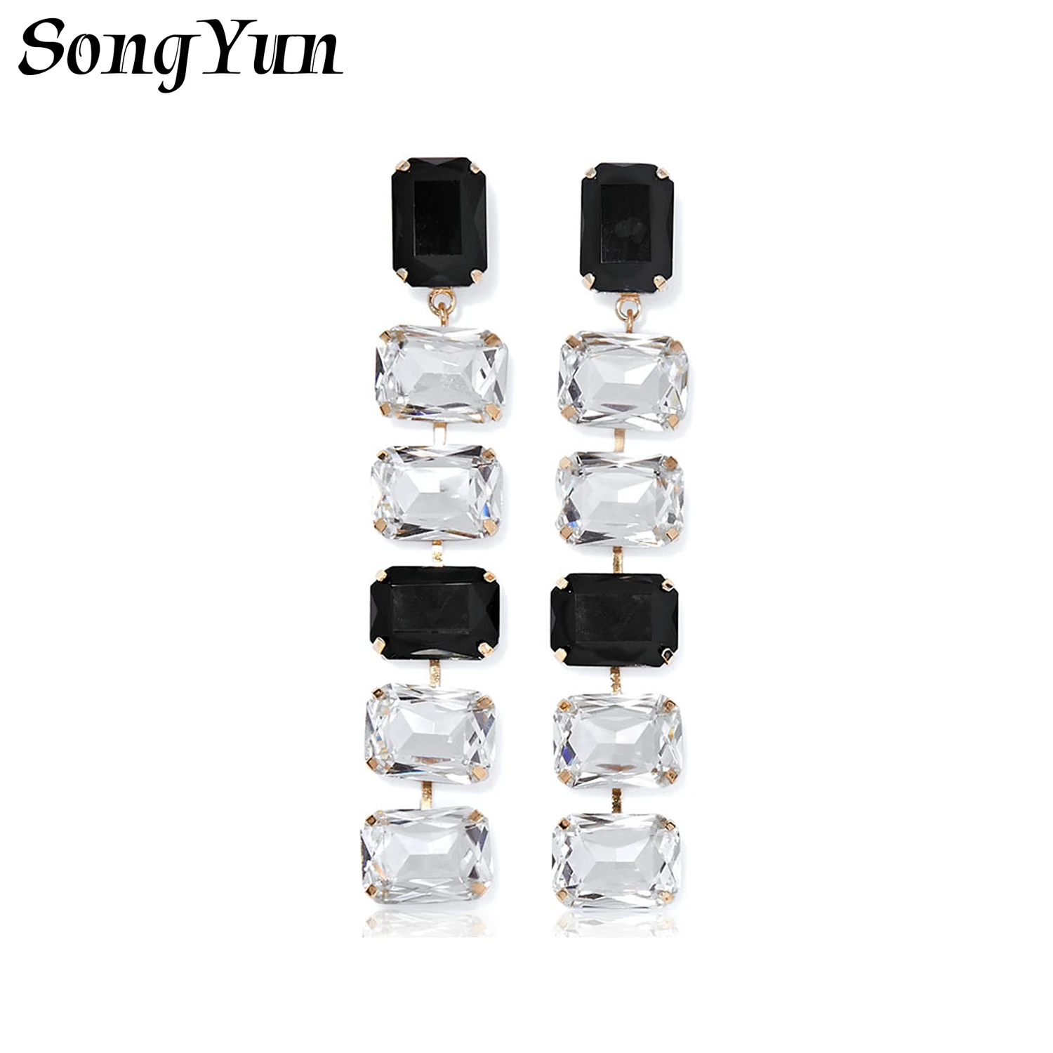

SongYun Jewelry MHT Quality Brass Stud Earrings Dangle CZ 7A Zircon Engagement Party Anniversary Gift Women Earring Jewelry
