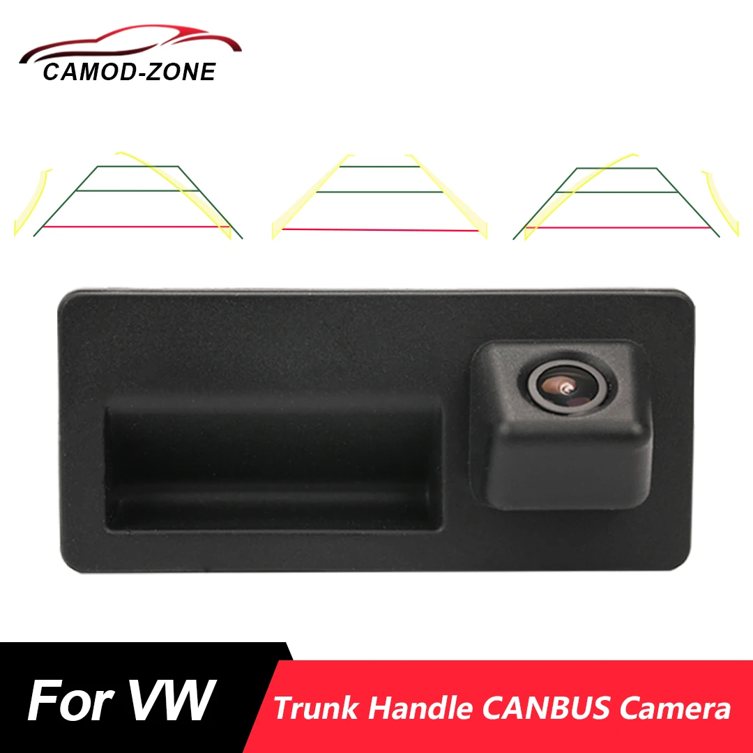 Trunk Handle Rearview Camera Highline Intelligent CANBUS Dynamic Trajectory Reverse Camera For VW MIB Radio RCD360 RCD330 280B