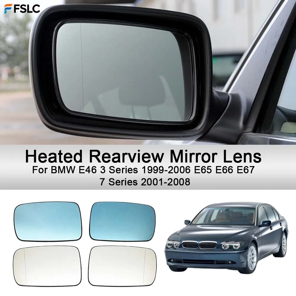 

Cars Accessories Heated Rearview Mirror Lens For BMW E46 3 Series 1999-2006 E65 E66 E67 7 Series 2001-2008 Car Upgrade