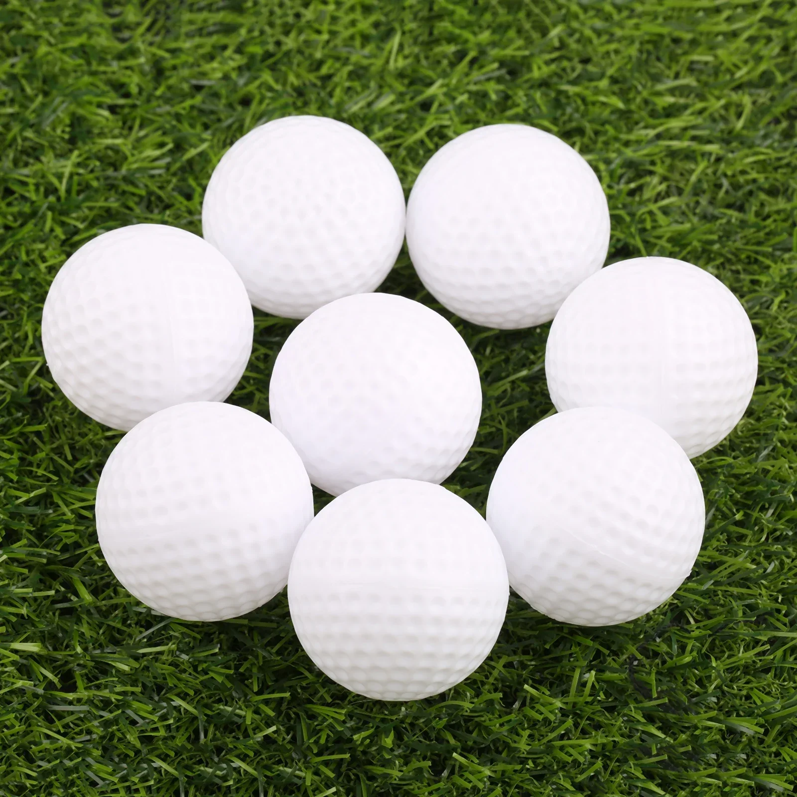 10pcs 41mm Diameter Plastic Hollow Elastice Golf Balls Professional Indoor Outdoor Sports Training Practice Balls 5 Colours
