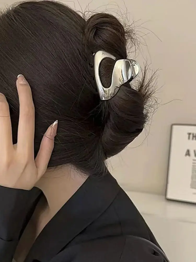 Pince à cheveux en métal, élégante, creuse, géométrique, petites épingles à cheveux, Barrettes coréennes pour filles, épingles à cheveux, mode crabes pour femmes