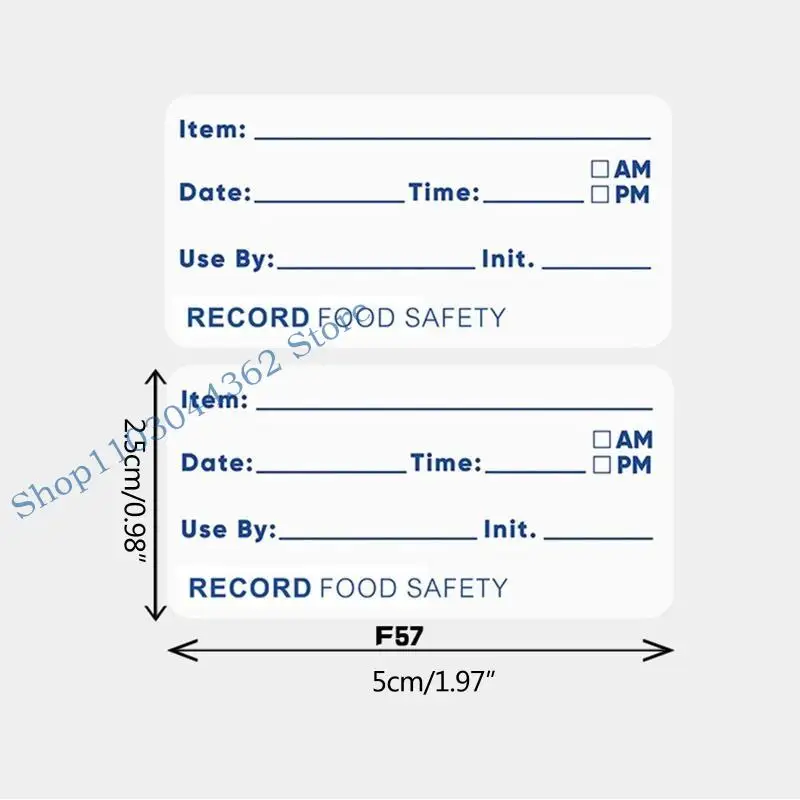 A3PA Label Sticker Label Makanan Lepas untuk Kitchen Cafe