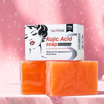 오리지널 코직산 수제 비누, 안티에이징 여드름 제거, 다크 스팟 모이스처라이징, 피부 브라이트닝 비누, 여성 남성