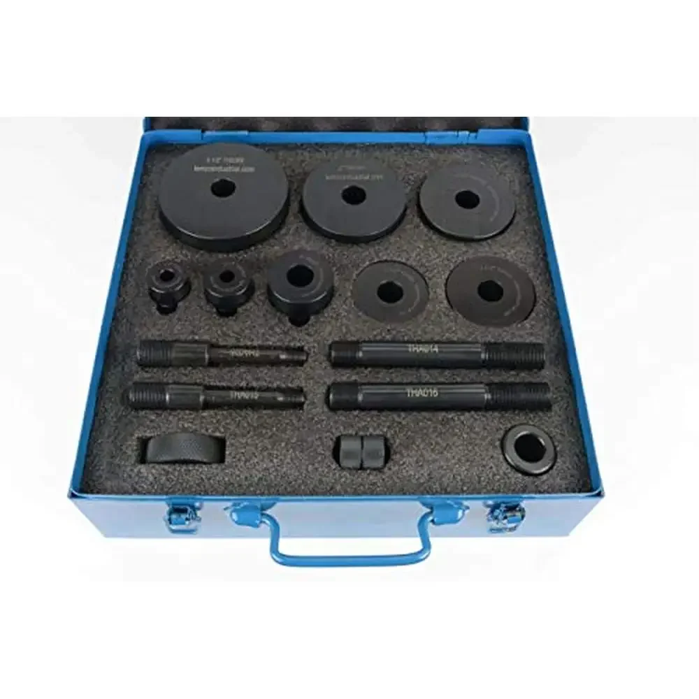 Zestaw 8 szt. wykrojników do otworów rozszerzanych z wgłębieniami, hydrauliczny napęd, kompatybilny z wykrojnikami, hartowana stal narzędziowa.