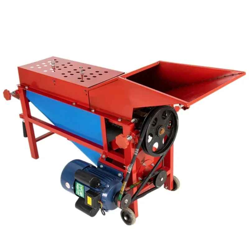 Compact Home Corn Peeler, Automatic Maize Shelling Machine with Fan for Husk Removal and Threshing