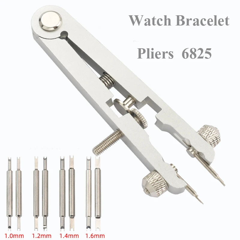 

Watch Bracelet 316 Stainless Steel Pliers 6825 Standard of Spring Bar Remover Watchbands Repair Removing Tool Watch Strap Silver