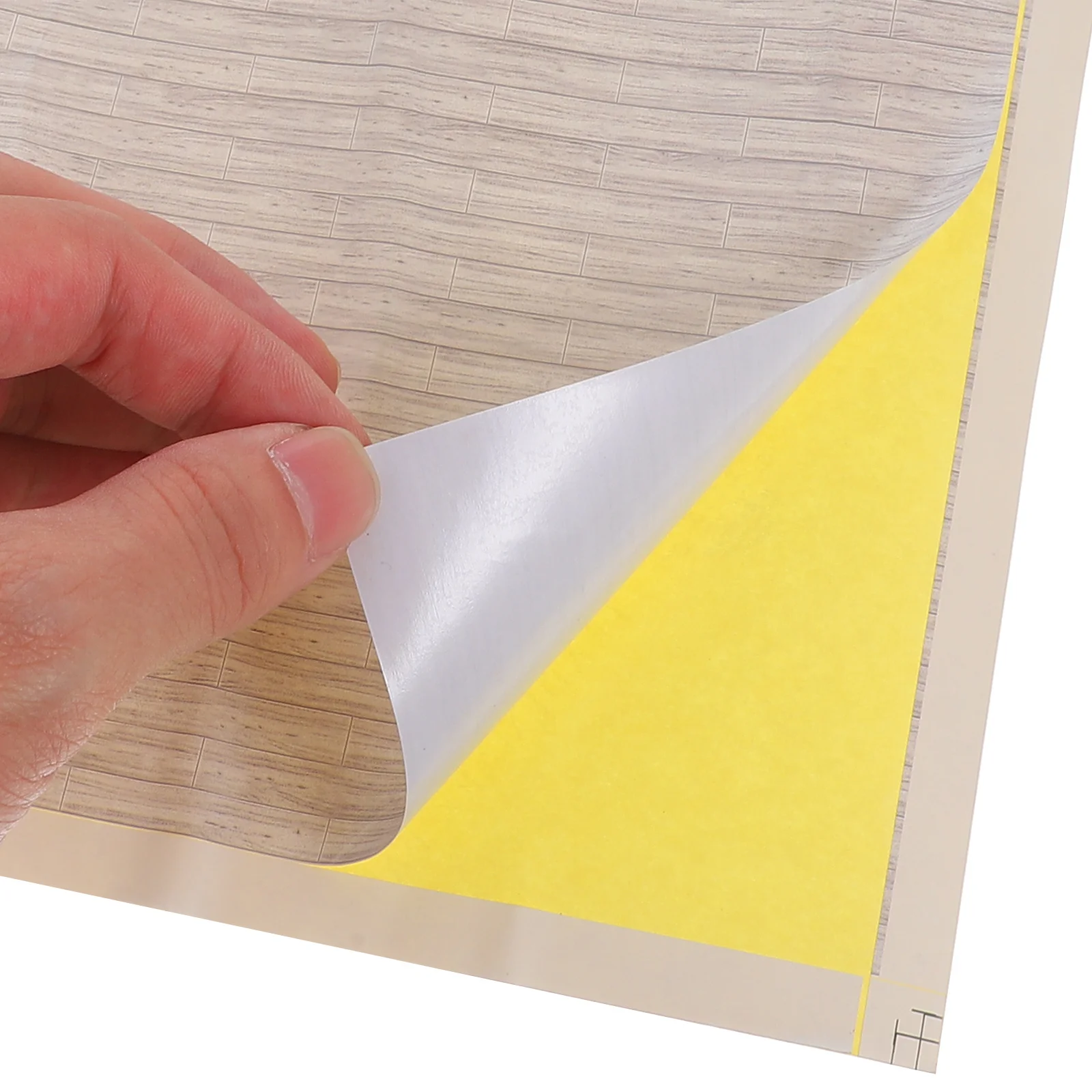 สติกเกอร์พื้นลายเส้นเรียบสำหรับบ้านจิ๋ว DIY แผ่นปูพื้นสติกเกอร์ตกแต่งบ้านจิ๋ว ลายกระเบื้อง