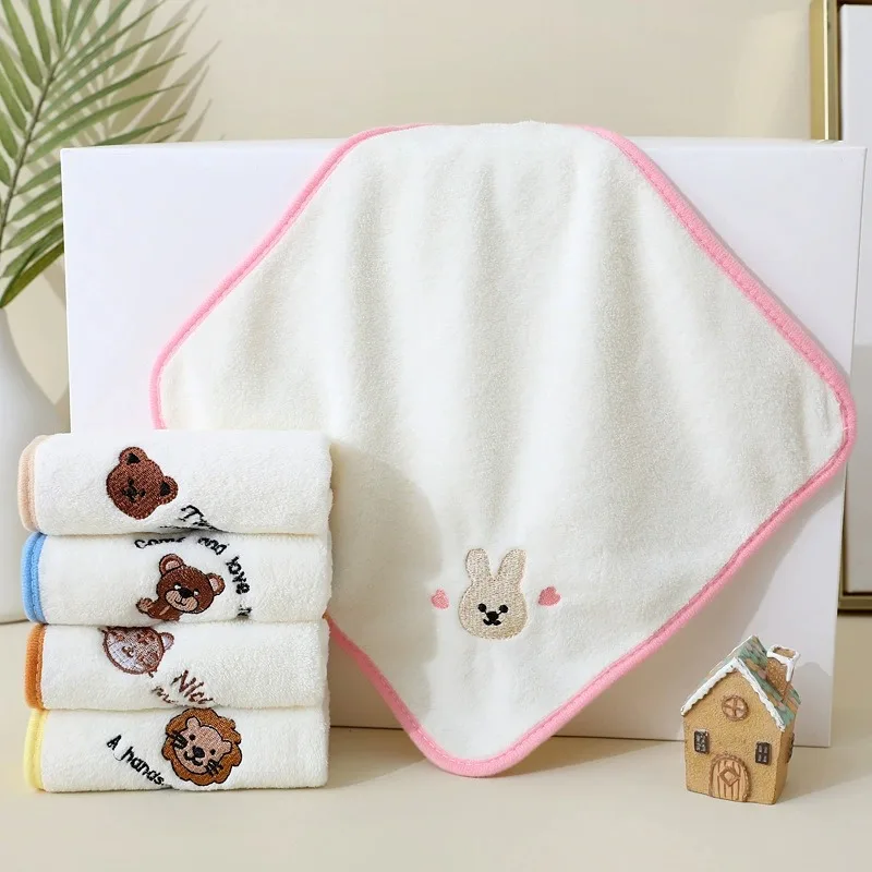 

Утолщенные детские нагрудники из кораллового флиса, квадратные полотенца, детские полотенца со слюной, детские полотенца для сушки рук, мытья лица