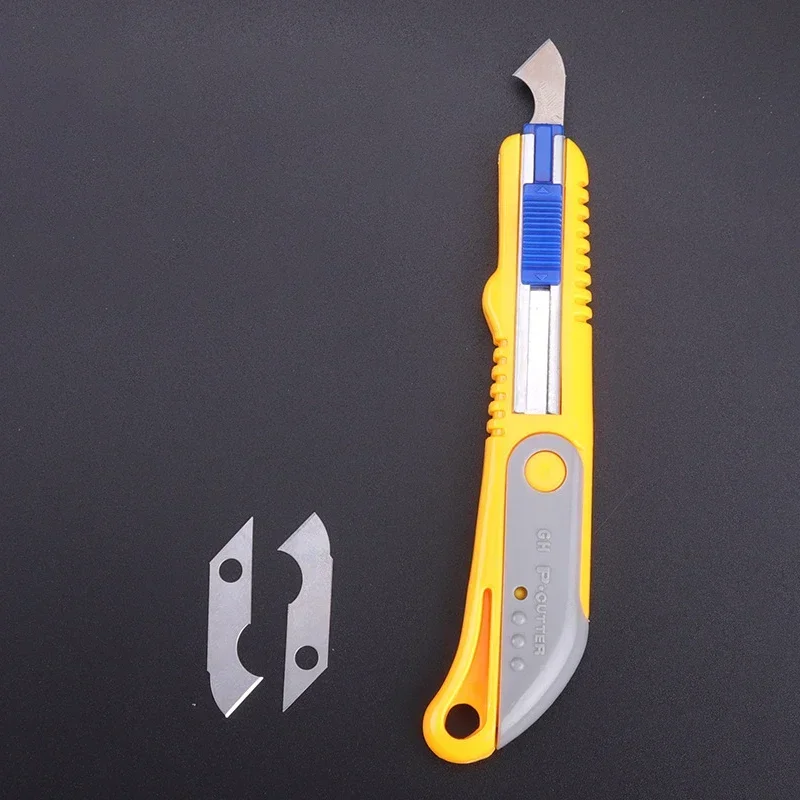 1pc Cutter With 10 Blades For Acrylic Plastic Sheet Cardboard Plexiglass Professional Utility Hook Knife Precision Cutting Tools