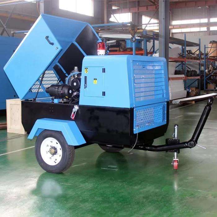 Professional Producer's High Efficiency 56 hp Single Stage 116 psi Mobile Screw Type Industrial Compressor Good Selling Core Air