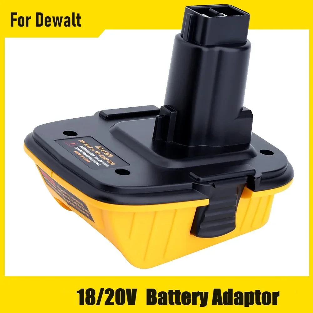 NEW DCA1820 Battery Adapter Converter for DEWALT 18V Tools 20V Max Lithium Ion On On Battery DCB204 DCB205 Power Function USB