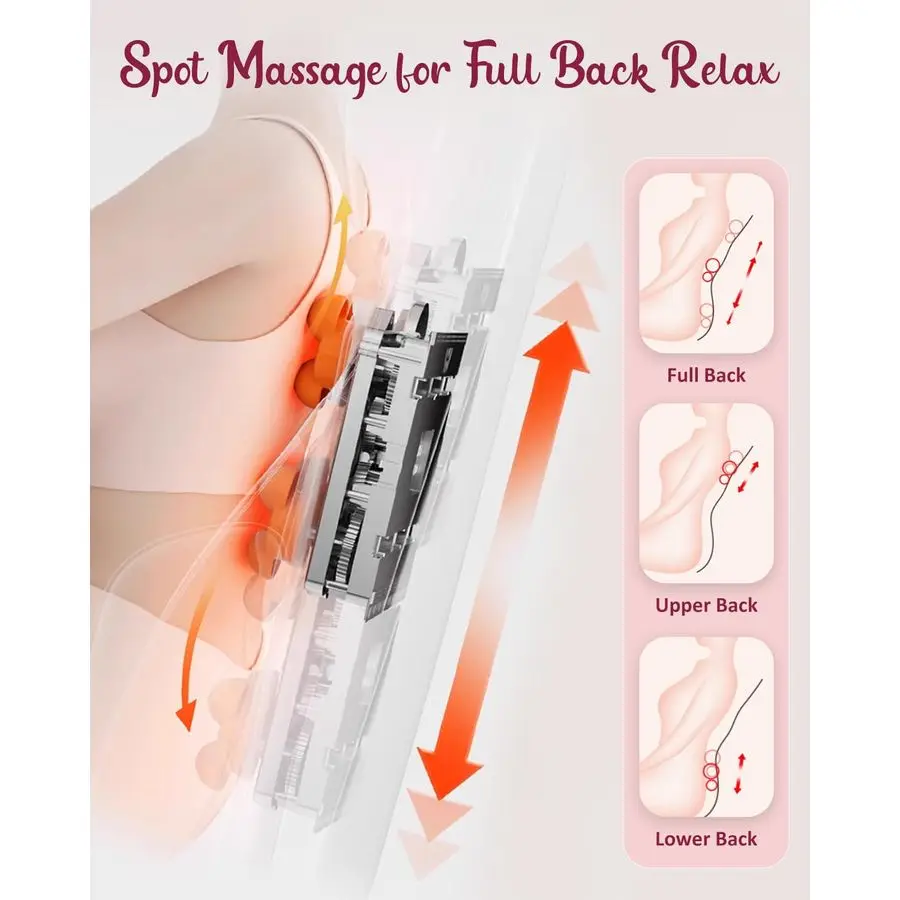 مدلك الظهر مع حرارة مهدئة، وسادة كرسي تدليك عجن الأنسجة العميقة المطورة، مقعد تدليك الاهتزاز