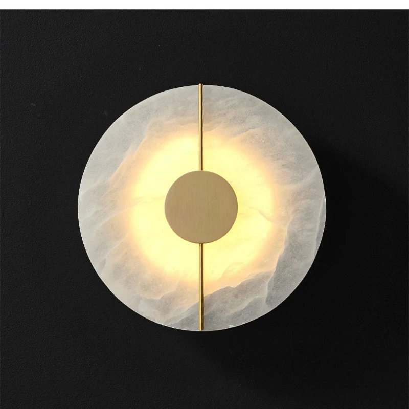 

American Style Marble Wall Lamp Corridor Living Room Bedroom LED Marble Wall Lamp