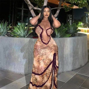 Cutenova feminino nobre peludo halter sem mangas oco vestido camisola encolhido divisão onda corte vestido de luxo baile ocasião vestido de noite 6 principais vendas vestidos de pelos - №1