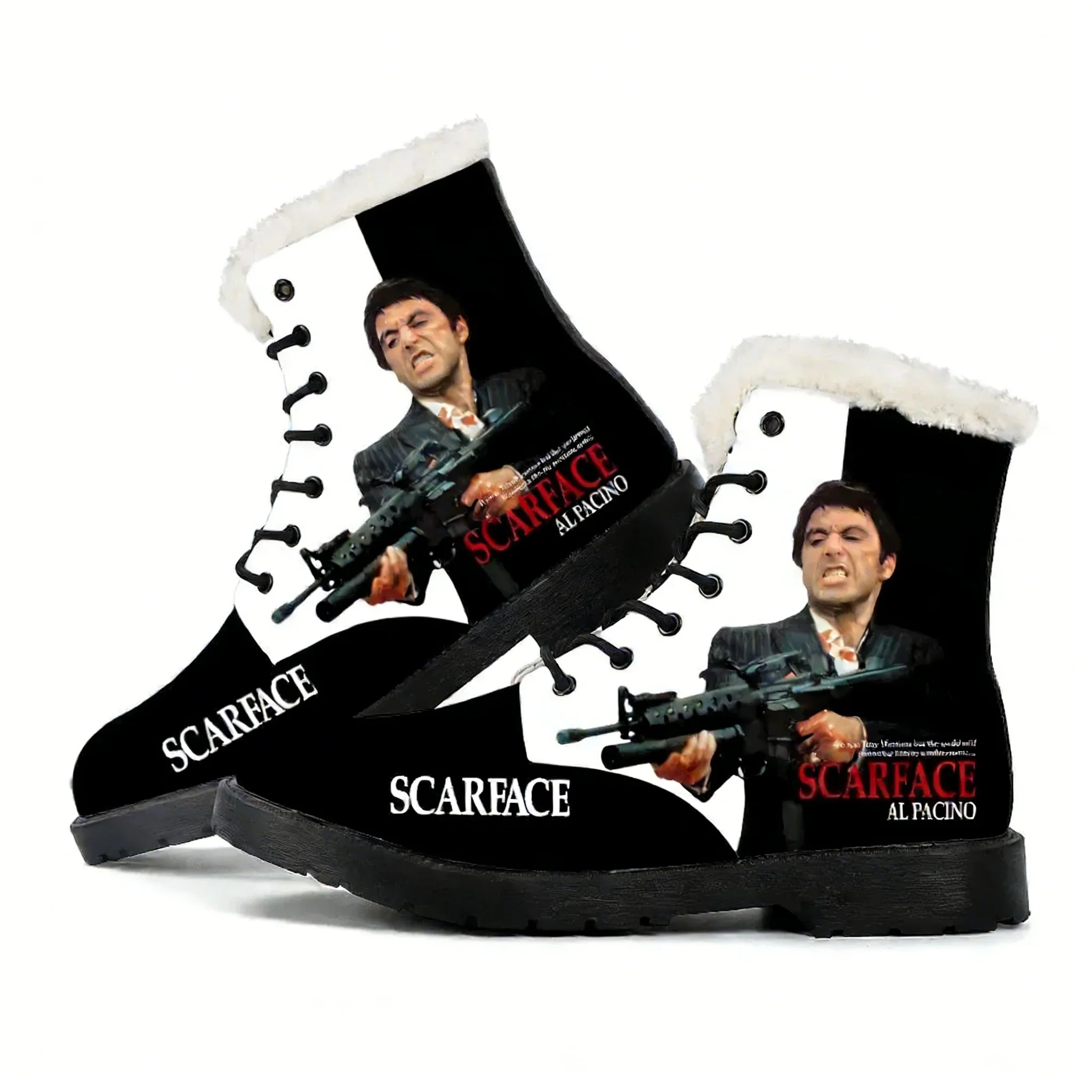

Плюшевые ботинки Scarface для мужчин, женщин и подростков, повседневные ботинки в стиле Тони Монтаны из популярного фильма, легкие, высококачественные, для пар, для улицы
