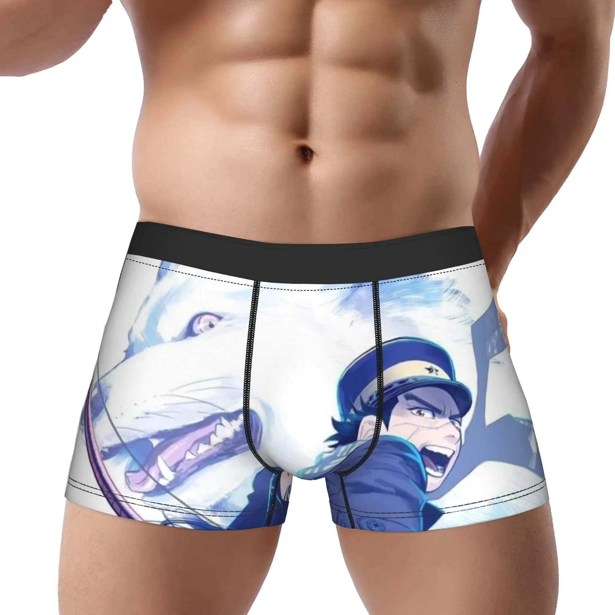 Golden Kamuy Underpants Homme Panties Male Underwear Golden Kamuy Print Shorts Boxer Briefs