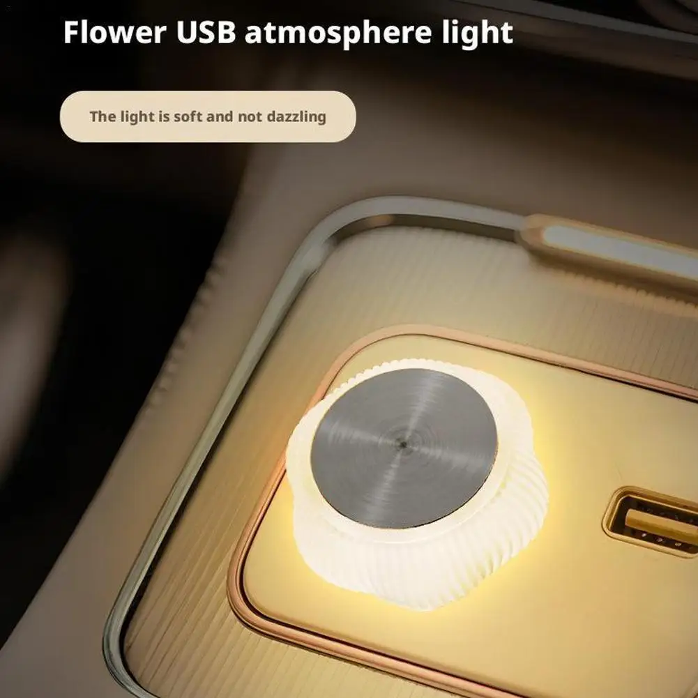 

Новый автомобильный USB атмосферный светильник для интерьера, светодиодный автомобильный атмосферный светильник, беспроводное украшение автомобиля, красочный ночник