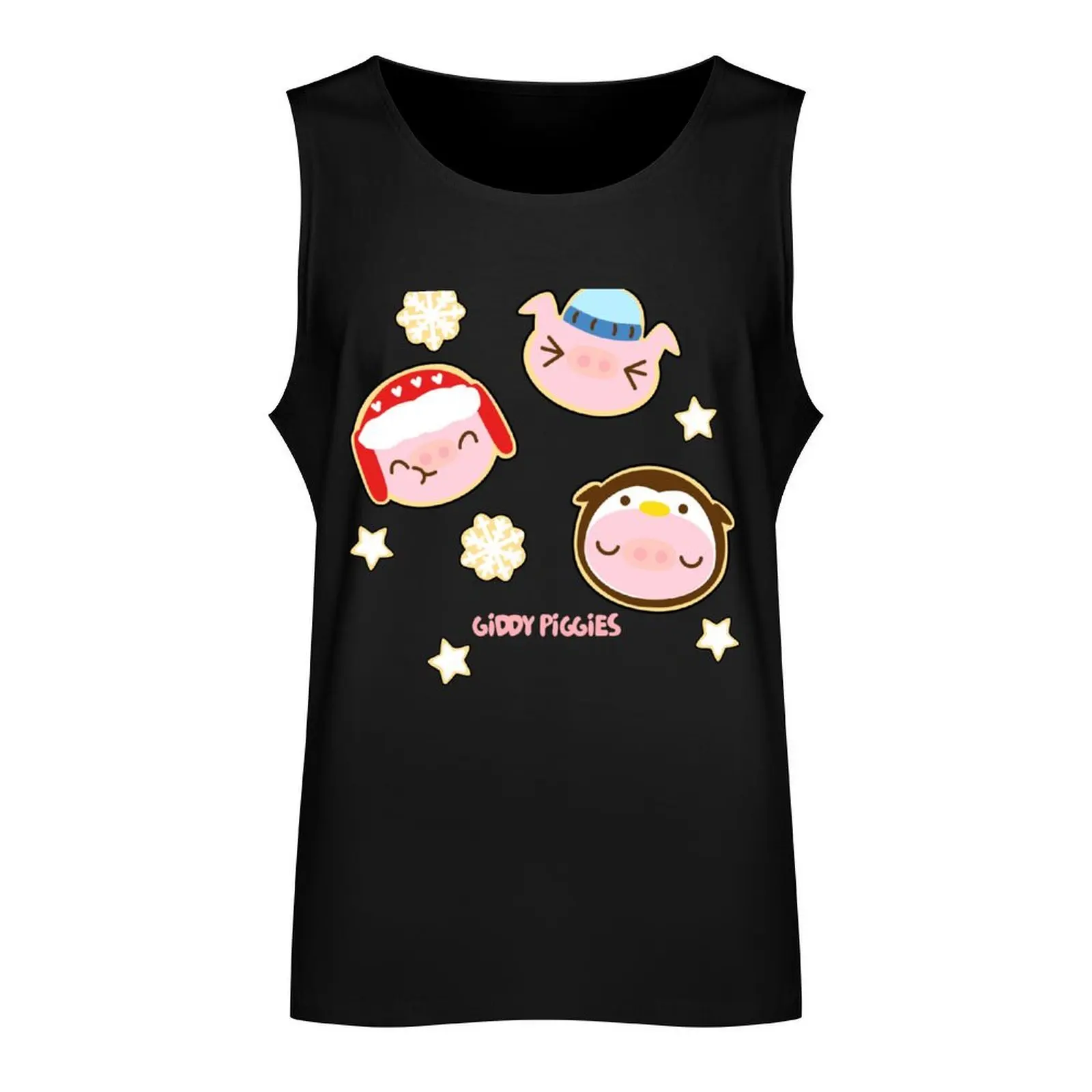 Three Little Giddy Piggies Christmas Cookies Tank Top T-shirt men men clothing gym shirts sports t-shirts for men