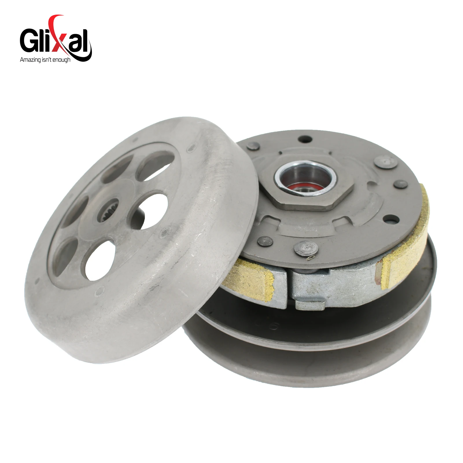 Glixal Complete Rear Clutch Assy with Bell for BWS 100, Grand Axis 100, 4VP, Minarelli 100, JOG 100 Engine Scooter Moped