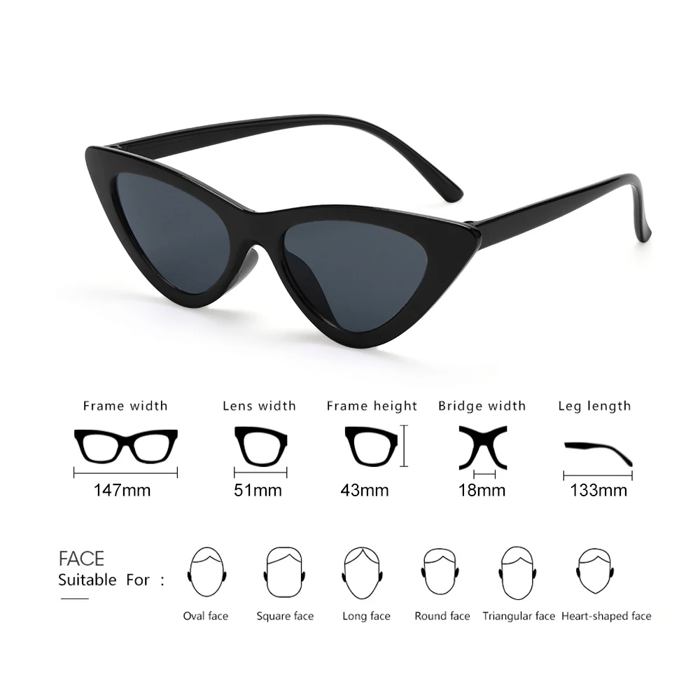 Sexy Retro Sunglasses Women Fashion Small Triangle Sunglasses Female Shades Trending Streetwear Eyewear UV400 Driving Sunglass